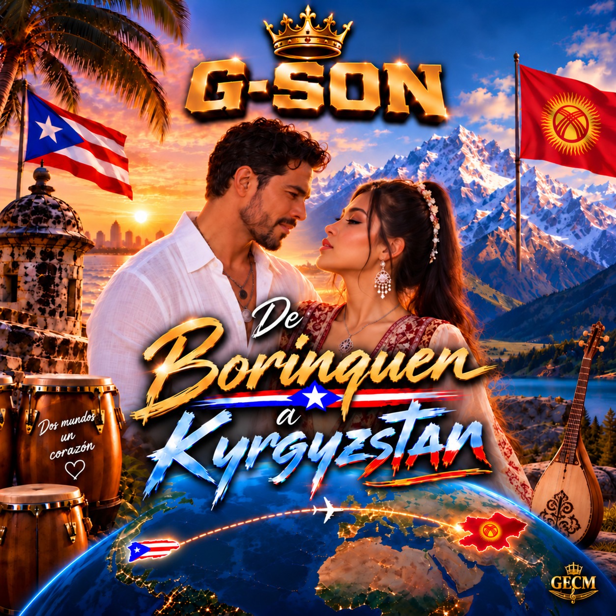 G-SON De Borinquen a Kyrgyzstan cover, bringing Puerto Rican and Kyrgyz landscapes together